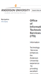 Mobile Screenshot of its.anderson.edu