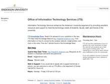Tablet Screenshot of its.anderson.edu
